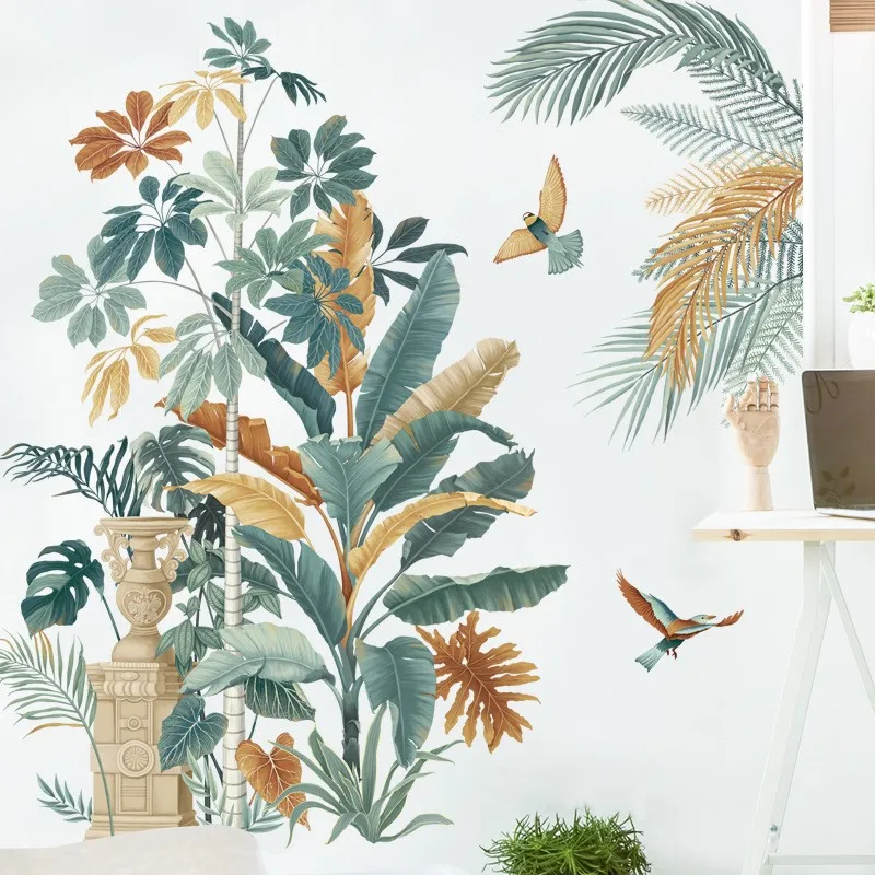 

Электростатическая бесшовная стеклянная пленка с мультяшными листьями цветами