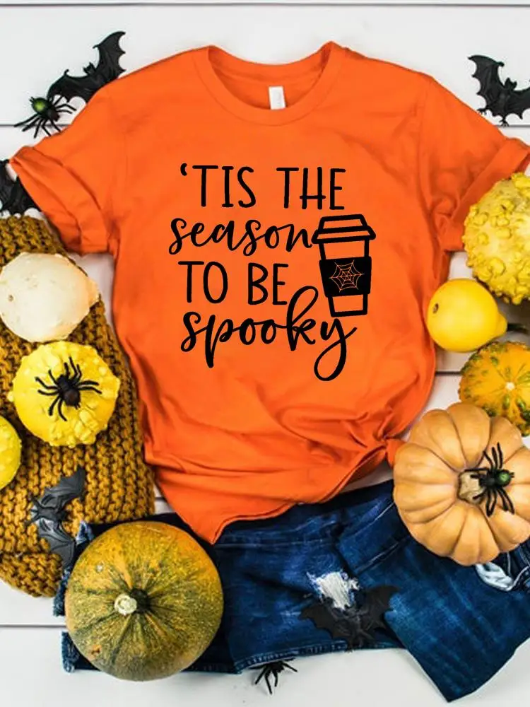 

Pumpkin Spice Festival Ladies Casual Halloween Thanksgiving Women Clothing Summer Graphic Tee T-shirts Female T Shirt Clothes