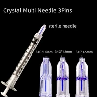 korea 5 pins 4pins 3pins crystal multi needle mesotherapy replaced micro needle for hyaluronic acid injection dermal filler