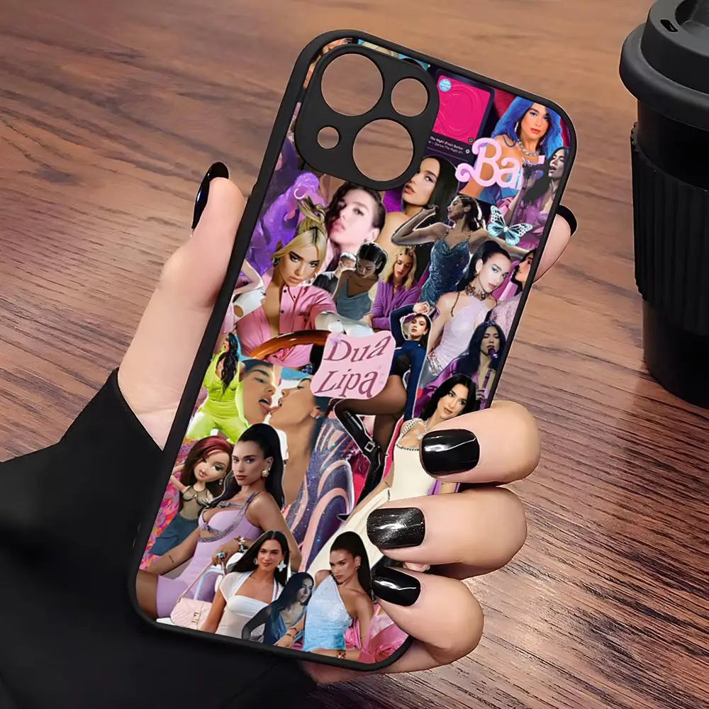 Чехол для телефона MINISO-Dua Lipa Singer матовый прозрачный iPhone 16 15 12 11 13 14 Pro Max X XR 8 Plus