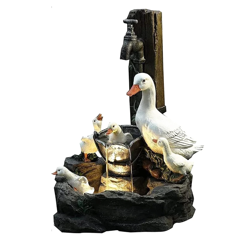 

Duck Pressure Water Statue Outdoor Creative Resin Fountain Courtyard Decoration Used for Garden Courtyard Decoration