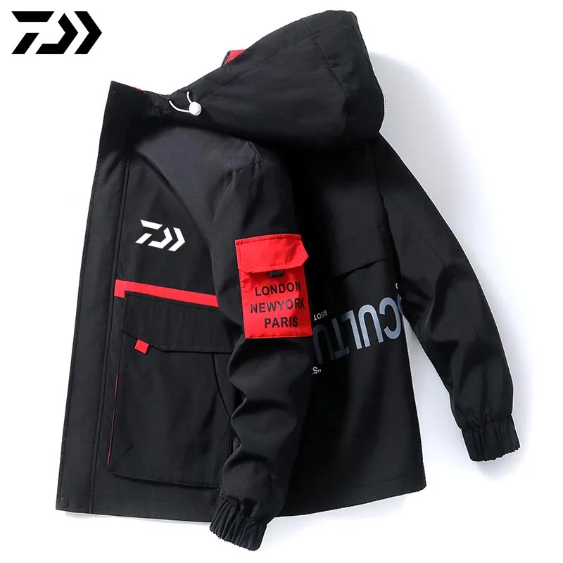 

DAIWA Spring/Fall Men's Mountaineering Hooded Jacket Outdoor Fishing Jacket Korean Version Handsome Versatile Casual Boys Coat