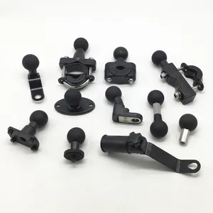 Держатель GPS для телефона, с шариковой головкой, черный, с отверстием 10 мм для мотоцикла, подставка для автоцикла, для Gopro, Xiaomi, iPhone