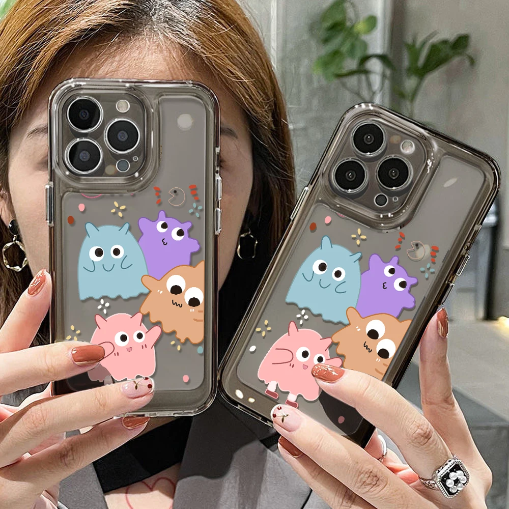 

Transparent Cute Cartoon Case For Iphone 12 Cover Iphone 13 11 14 Pro Max XR X Xs 7 8 Plus SE 14promax 13promax Silicon Fundas