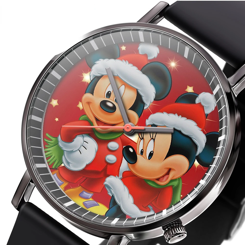 Фото Детские часы Disney с Микки Маусом, часы с персонажами аниме, Микки, Минни, Дональд Дак, аналоговые кварцевые часы для школьников, мальчиков и девочек, подарки для детей №3