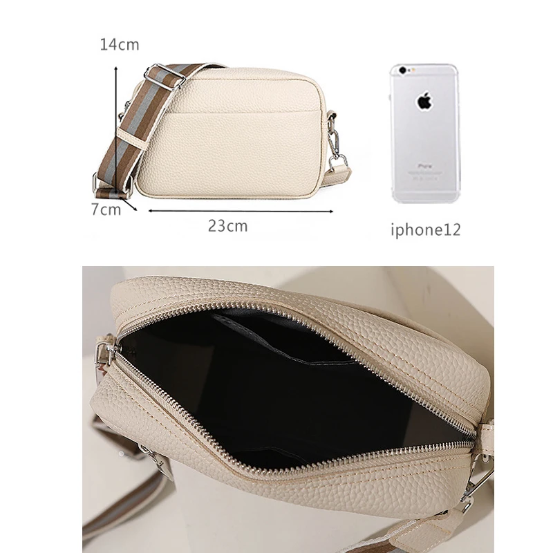 Fashion Ladies Square Crossbody Bags Simple Beige Small Messenger Bag for Women Trend Female PU Leather Shoulder Bag