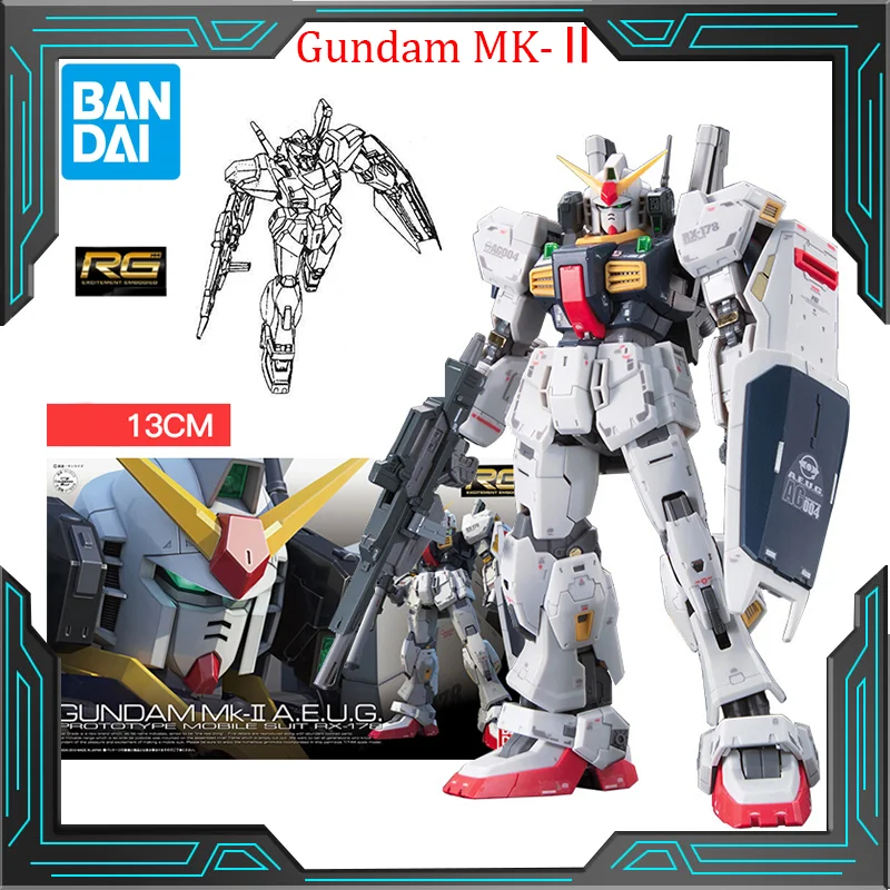 

Bandia Model Kit RG 1/144 RG08 Gundam Mk2 AEUG Action Figure Prototype Mobile Suit RX-178 Collectible Toy Gifts for Boys