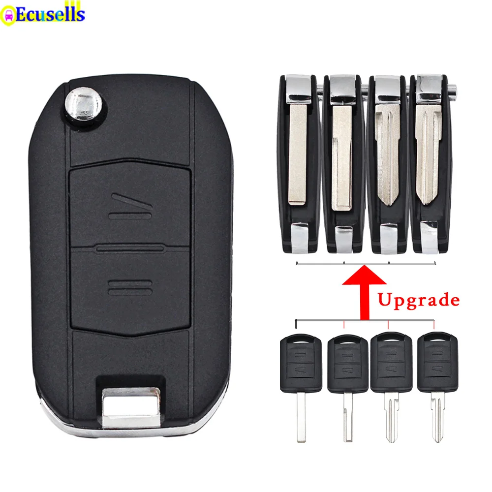 Обновленный чехол с двумя кнопками для выкидного ключа OPEL VAUXHALL CORSA C MERIVA COMBO REMOTE FOB