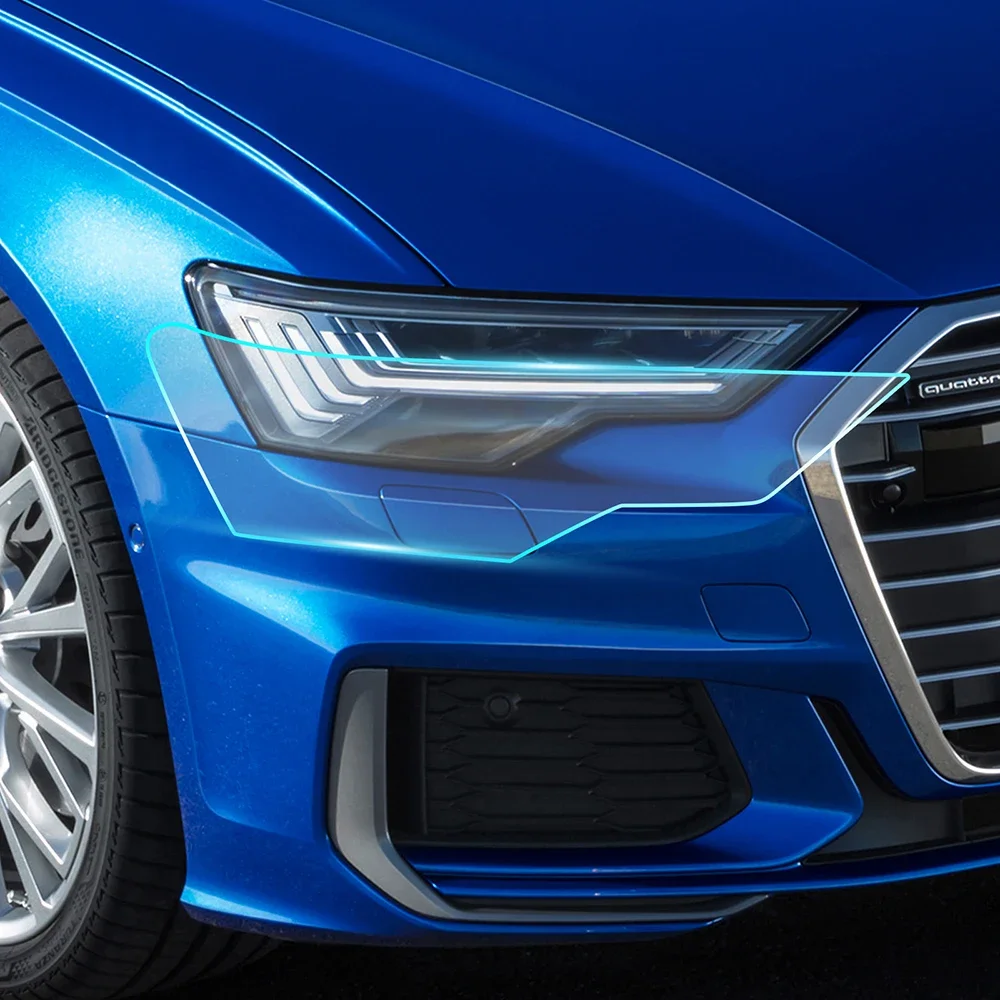Автомобильные фары заднего вида B C Pillars для Audi A6 Avant S line 2019-2024 комплект с защитной