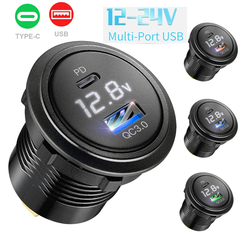 Вольттер USB зарядное устройство toyota автомобильная розетка 36 Вт QC3.0 двойная для