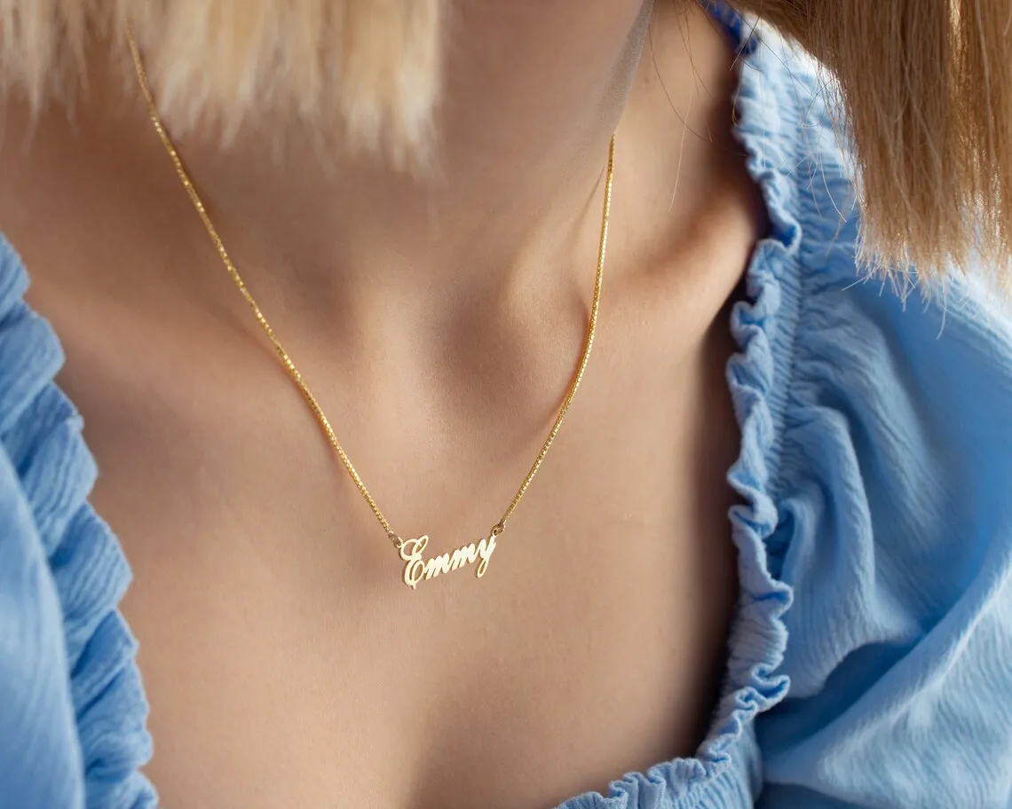 Box Chain Personalized Name Smart Necklace For Girl Gifts Women's Neck Chain Necklaces Fashion Jewelry Birthday Mother