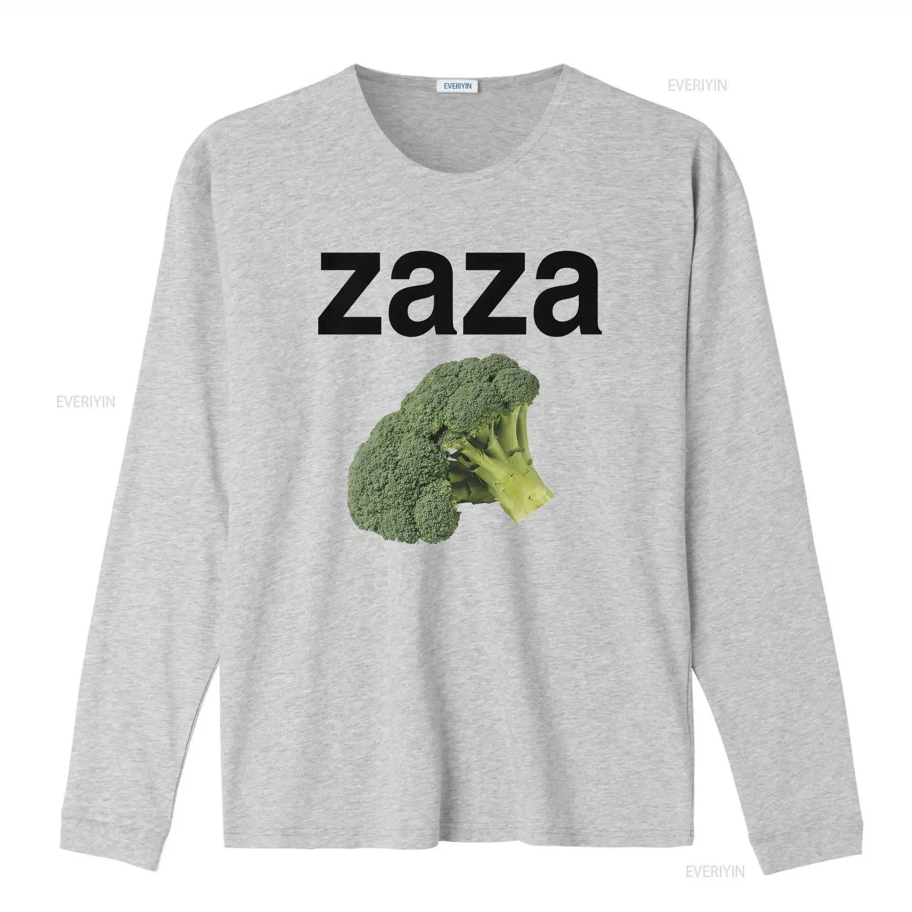 Фото Забавная футболка с мемами ZAZA Broccoli, саркастический шуточный подарок, винтажный стиль, слегка повседневный, удобный, универсальный, с графическим принтом. №4