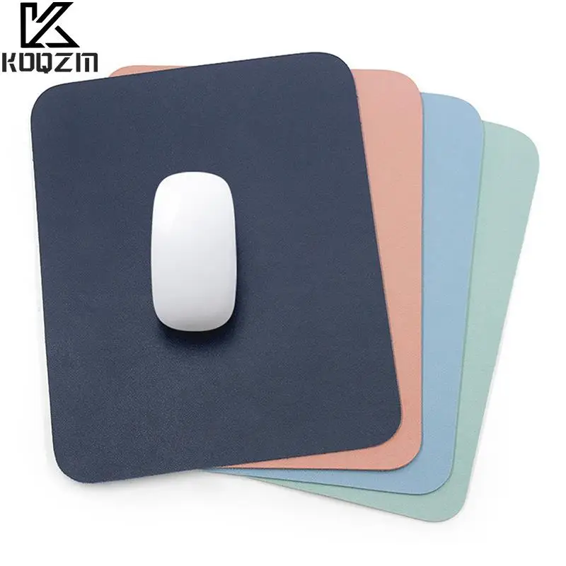 

Twoside Solid Color PU Leather Mouse Mat Anti-slip Waterproof 23*19cm Mouse Pad