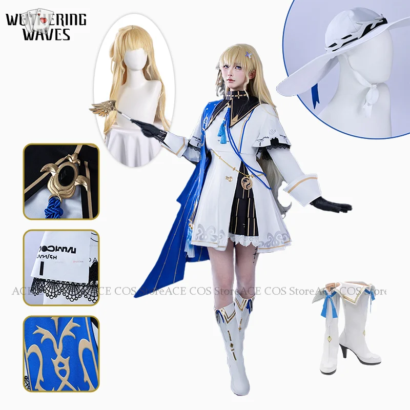 Фиби Одежда для косплея Игра Wuthering Waves Костюм Платье Карнавал Хэллоуин Comic Con