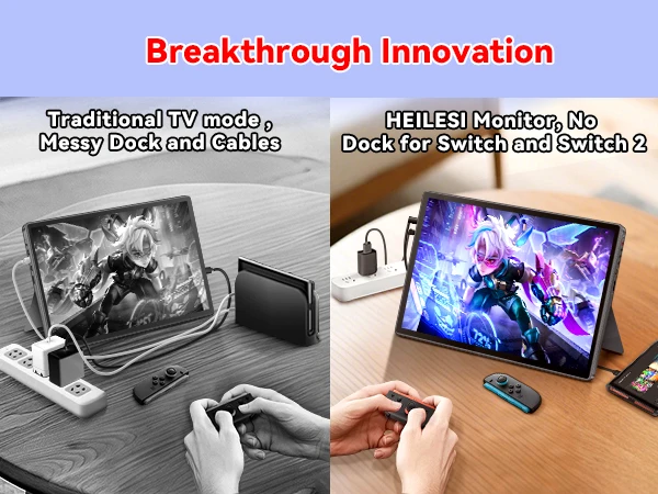 Фото Портативный монитор HAILESI S135 для Switch/Switch 2 и ноутбуков, 13.5 дюймов, 2.2K, 2256x1504P, мини-монитор для путешествий, IPS-дисплей, 100% sRGB №5