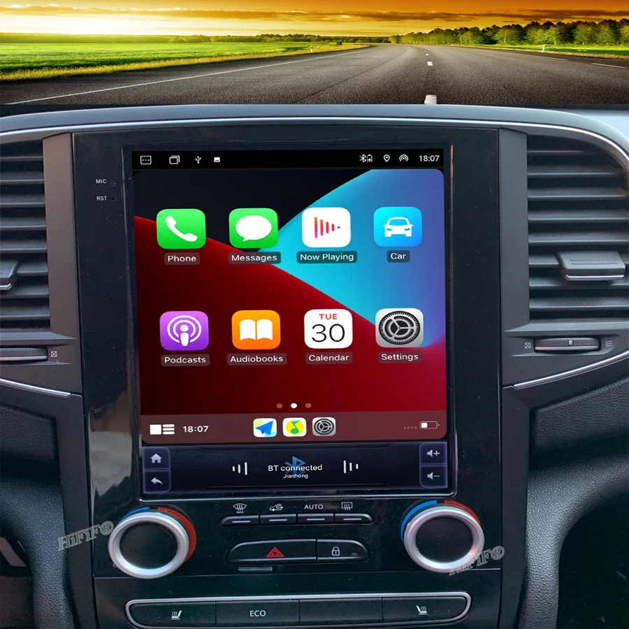 Автомобильный GPS-навигатор с вертикальным экраном Tesla Android 11 для Renault Megane 4 Samsung Koleos