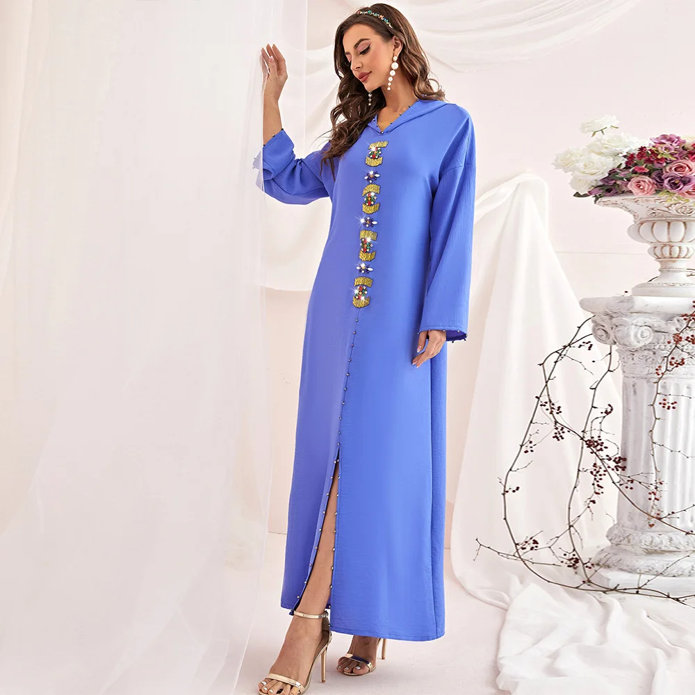 Ramadan Eid Abaya Dubai Arabic Turkey Islam Muslim Dress Prayer Clothes Caftan Moroccan Kaftans Abayas for Women Djellaba Femme