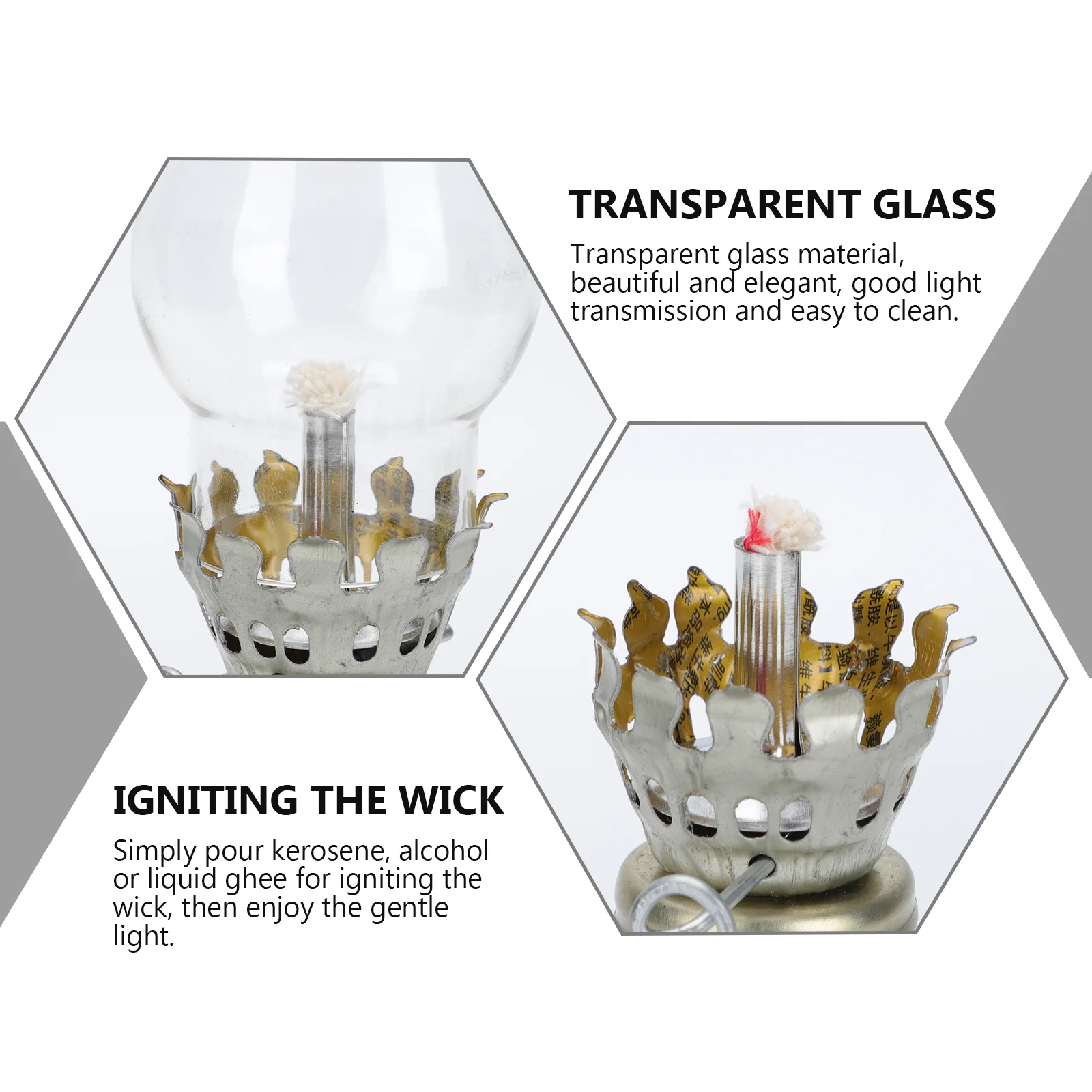 Керосиновая лампа винтажный декор ретро товары для дома стеклянный портативный