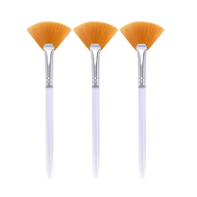 

Practical Facial Brushes Fan Makeup Brushes Soft Portable Mask Brushes Cosmetic Tools for Women Ladies Girls