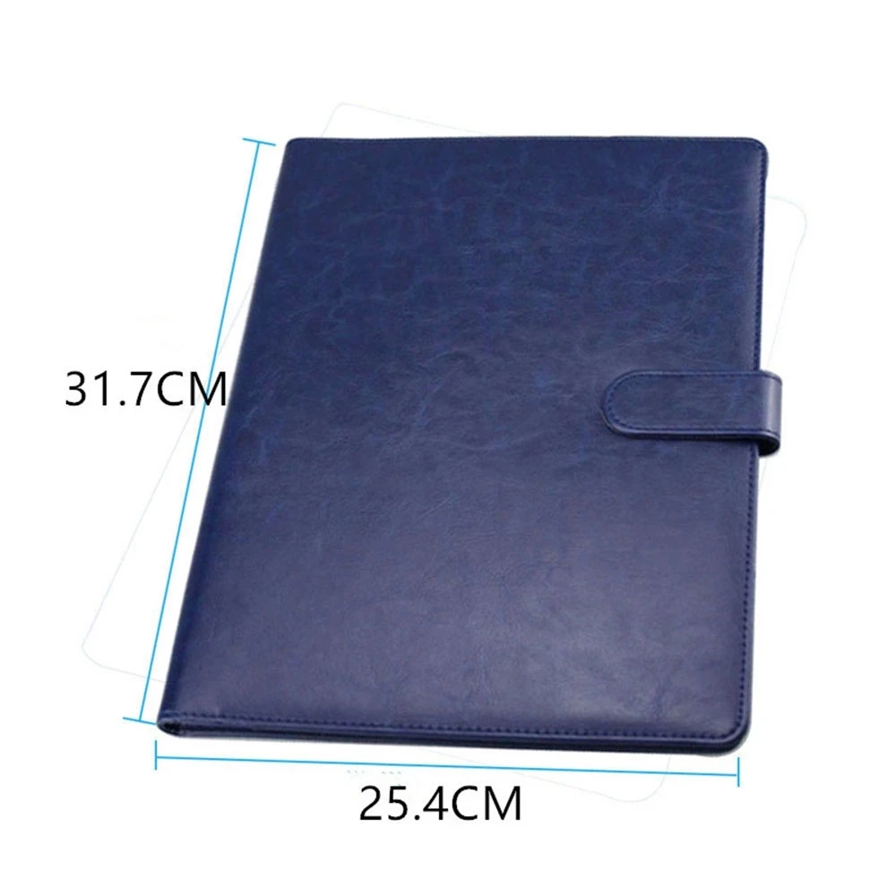 A4 Clipboard Folder Portfolio Multi-function Leather Organizer Sturdy Office Manager Clip Writing Pads Legal Paper Contract |