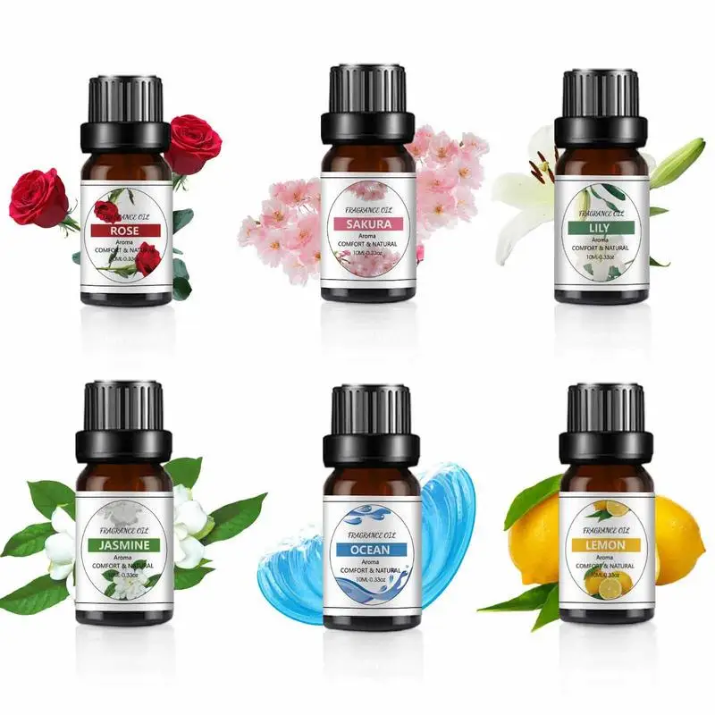 

Home Essential Oils 6pcs Fragrance Oil Party Favors Home Supplies 10ml Scented Oil Set For Bedrooms Living Rooms Cars Offices