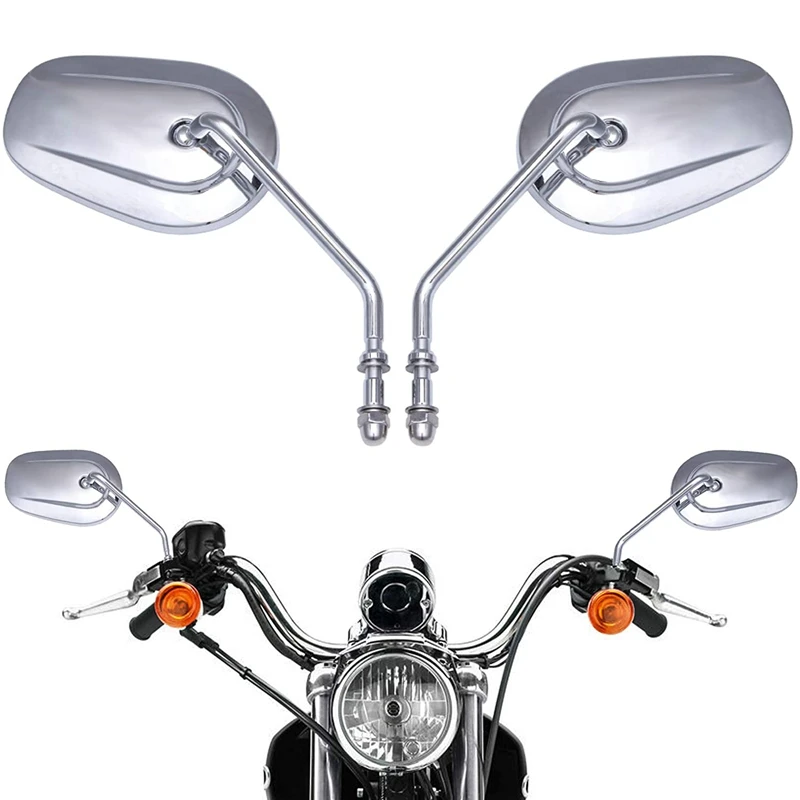 8 мм хромированные мотоциклетные зеркала Sportster с длинным стержнем для Road King Street