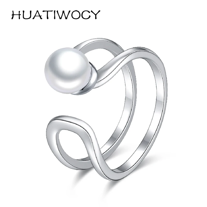 

Женское кольцо из серебра 925 пробы, с жемчугом