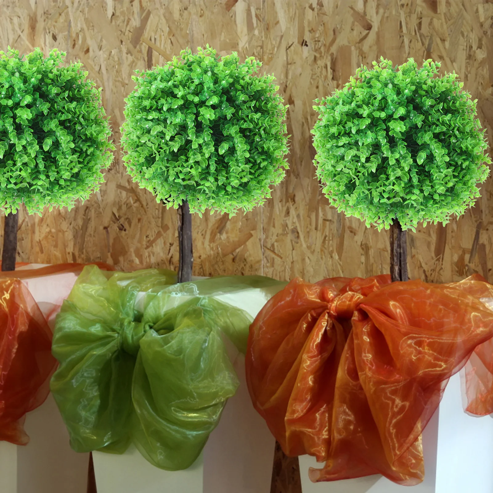 

Wedding Decor Artificial Topiary Ball Pendant Outdoors Plastic Green Leaf Decorative Balls Party Supplies Grass