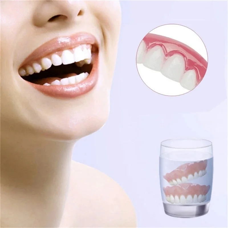 Upper And Lower Teeth Silicone Veneer Braces Removable Whitening Ultra-thin Dentures Oral Hygiene Tools Dental Cosmetology