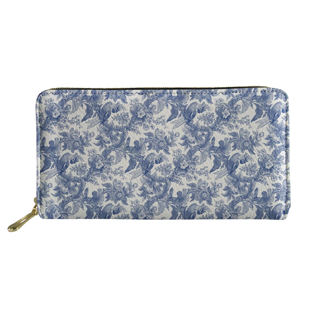 

Willow Garden Print Long Wallets Swanky Teenager Zipper Coin Purse Woman Shopping Credit Card Holder Top Premium Clutch Bag