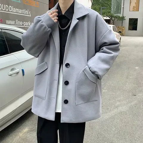 Высококачественное японское шерстяное пальто для мужчин модный бренд осень в гонконгском стиле Корейская версия Молодежный тренд красивый универсальный тренчкот