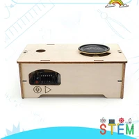 kids diy wood phonograph assembling model hand made assembling recorder puzzles science technology stem educational toys