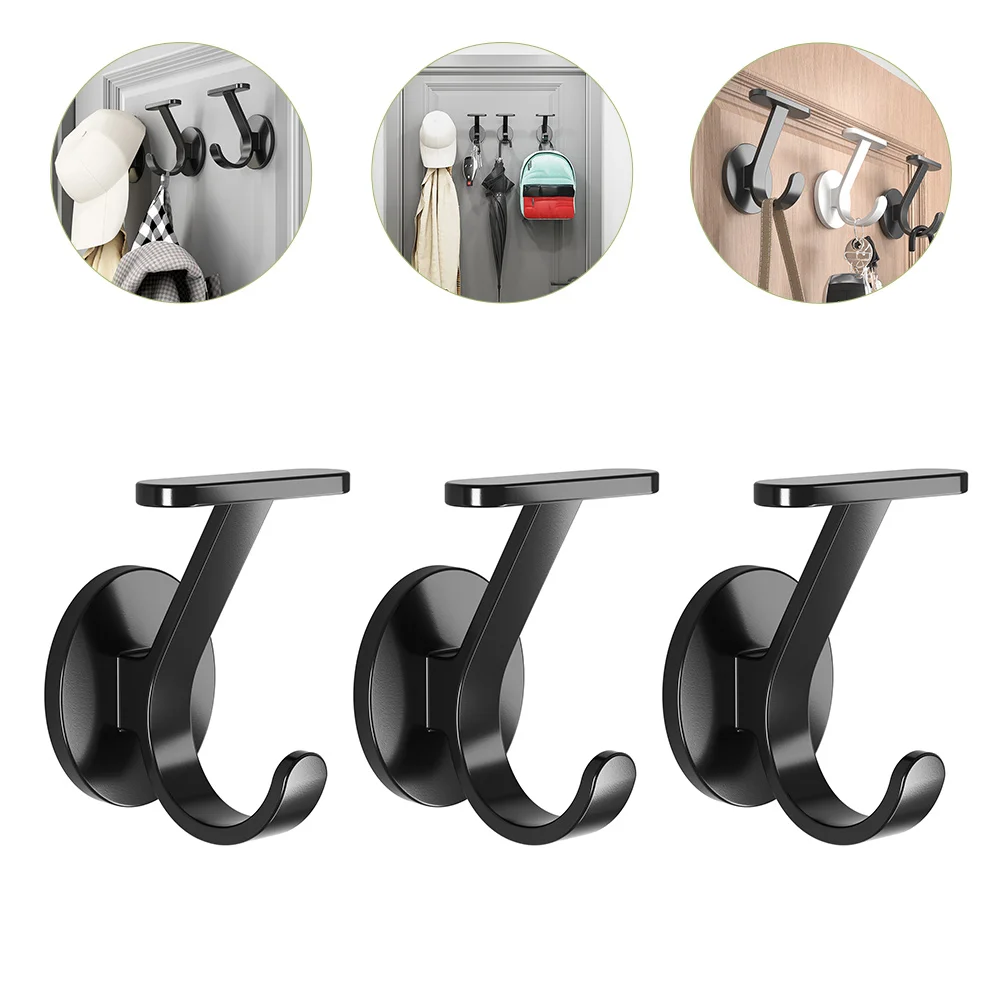 

3pcs Punch Free Hook Over The Door Hook Wall Hook Towel Hooks Hanging Hook for Living Room Bedroom Kitchen