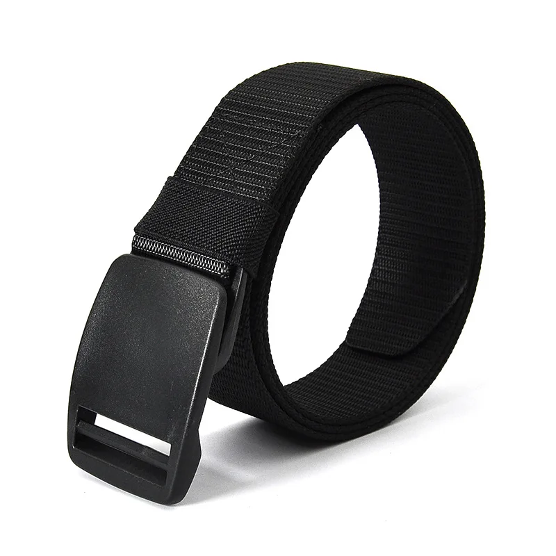 

Nylon Belt Men's Canvas Belt Hypoallergenic Non-metallic Plastic Buckle Outdoor Sports and Leisure Fashion Fabric Woven Belt