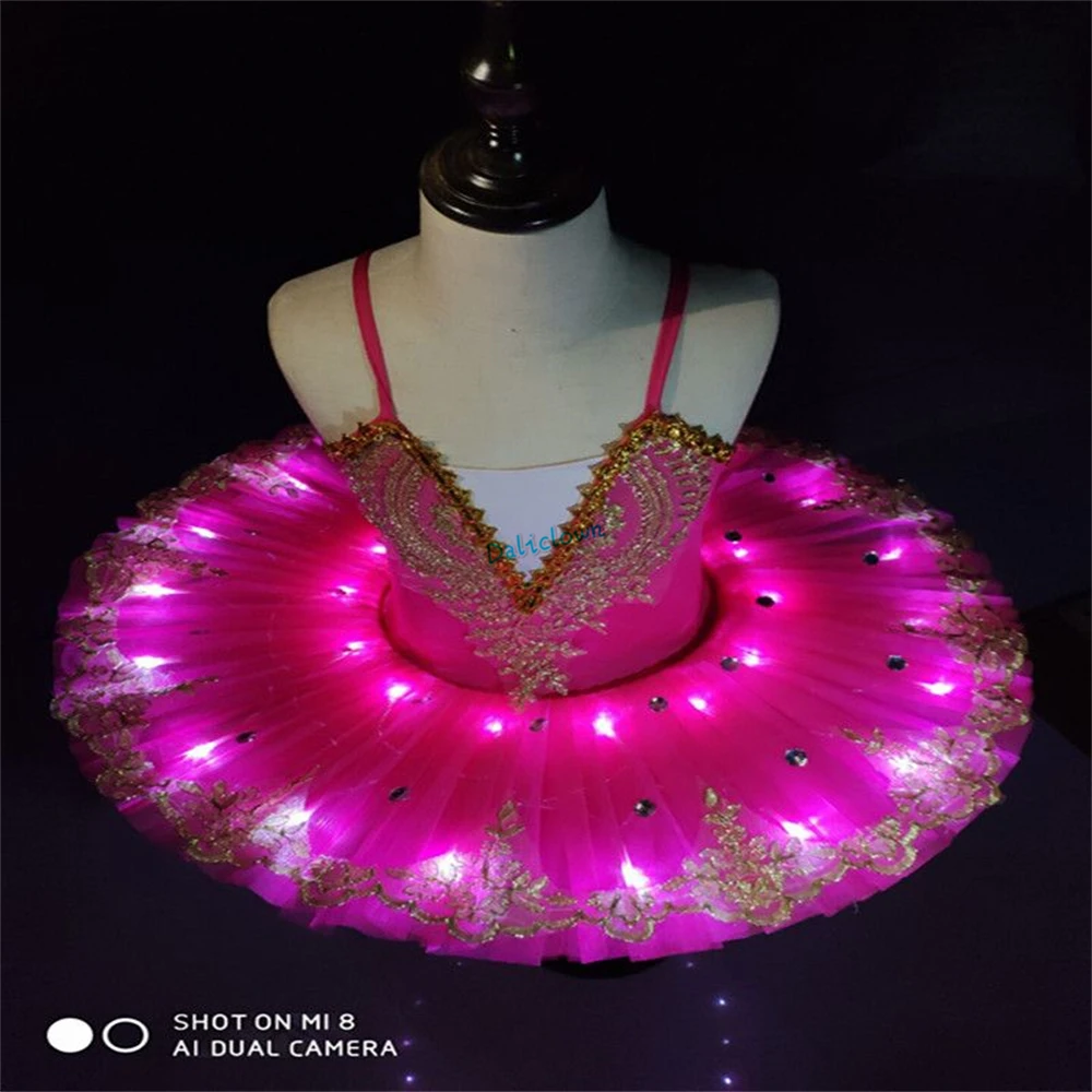 Светодиодная подсветка профессиональный женский костюм платье балерины детское