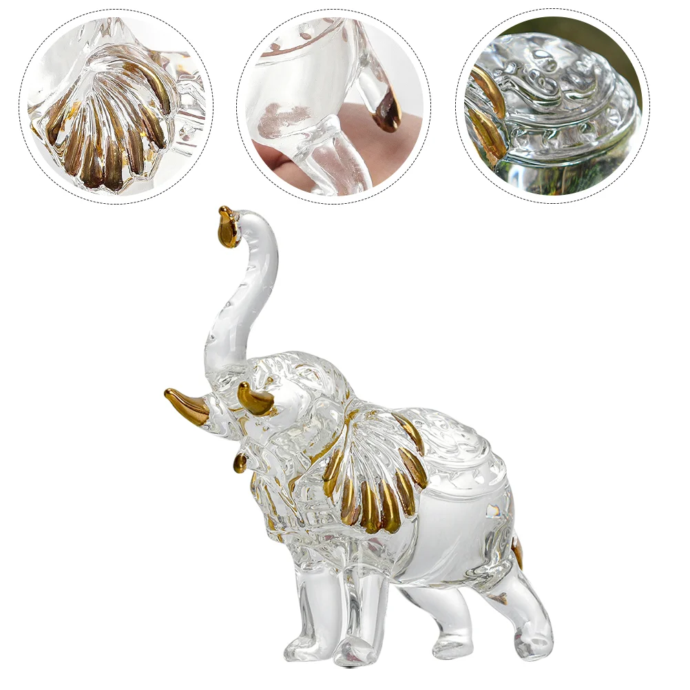 

Crystal Elephant Figurine Elephant Statue Elephant Sculpture Home Crystal Ornament