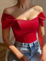 women off shoulder strapless camis tanks tube tops fashion tshirts sexy solid tees female 2022 summer bodycon corset crop tops