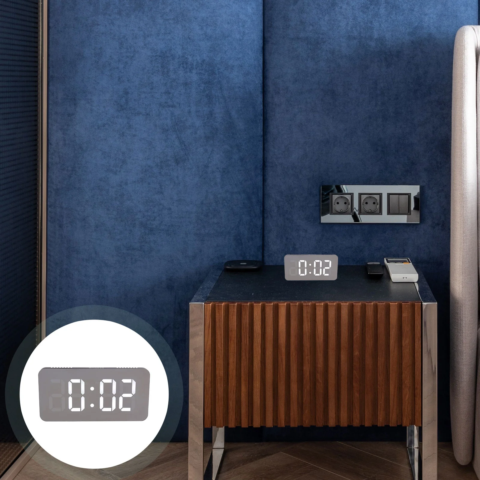 

1 комплект креативных светодиодных часов, домашний цифровой будильник, Многофункциональный Будильник