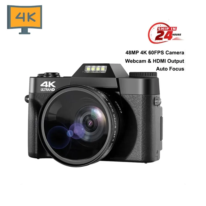 

2023 New Digital Camera 48MP Camera 4k Vlogging Camera for YouTube 30FPS WI-FI 16XZoom Video Camera Camcorder Recording Cam