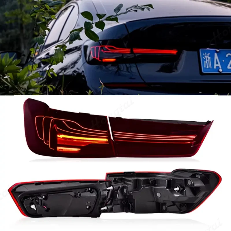 Фото Светодиодный задний фонарь для BMW 3 серии 2019-2024 G20 G28 G80 M3 GTS 330i 340i с функциями заднего хода, стоп-сигнала и указателей поворота №2