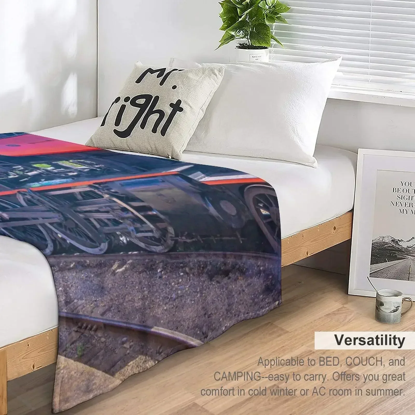 Паровоз в кастимане Пледы Постельное белье Дорожные одеяла