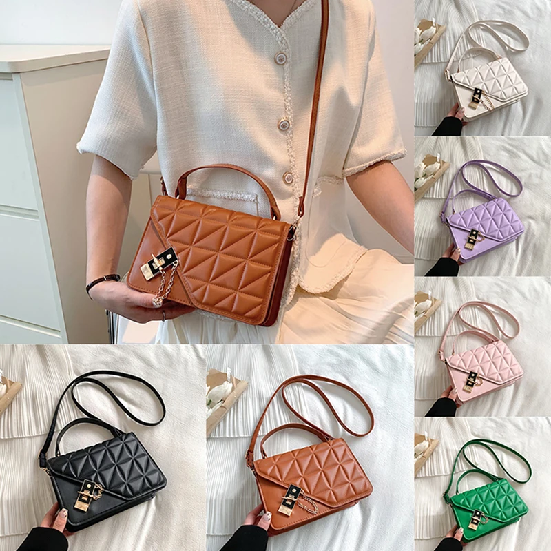 

1Pc Fashion Handbag Crossbody Bags Women Messenger Bag Lingge Square Bag Ladies Shoulder Bag Female Cosmetic Bag
