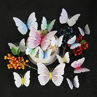 12pcs wall decal waterproof realistic removable ambilight 3d butterfly background wall sticker for home decoration