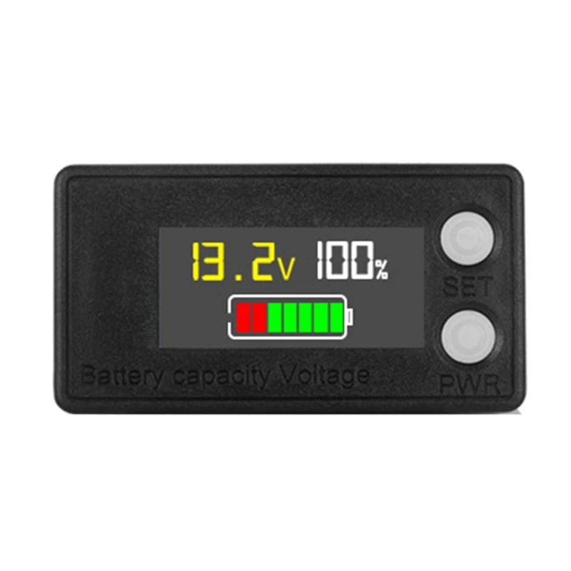 

Монитор емкости аккумулятора, 8-100 в, вольтметр, мультиметр, тестер, процент мощности, фотометр, водонепроницаемый ЖК-дисплей