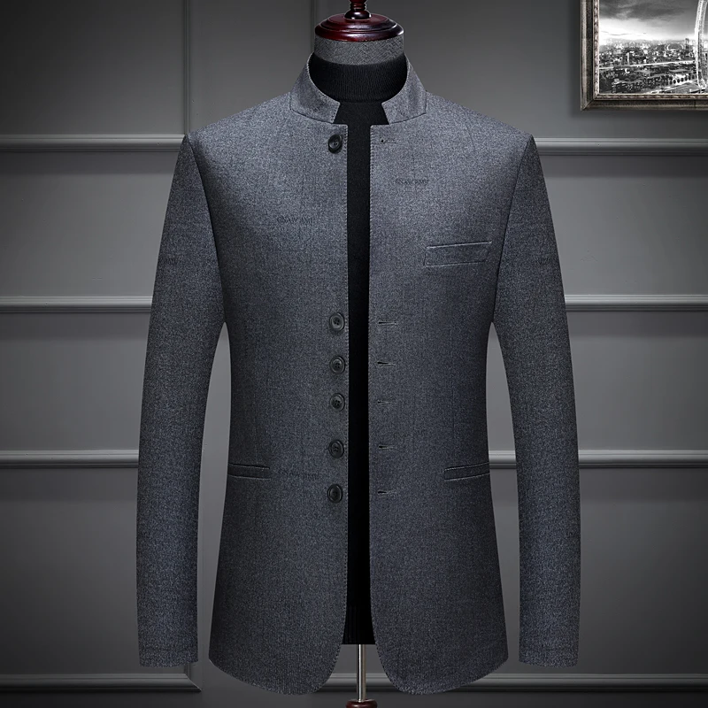 

2023Fashion all-match suit men's autumn and winter new business trend handsome small suit men's elastic single item west coat