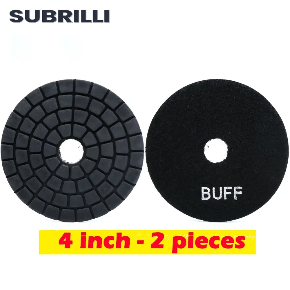 

SUBRILLI 3 "/4"/5" дюймов черная полировальная подушечка для влажного использования для полировки темного цвета, гранитная плита, мрамор, керамика