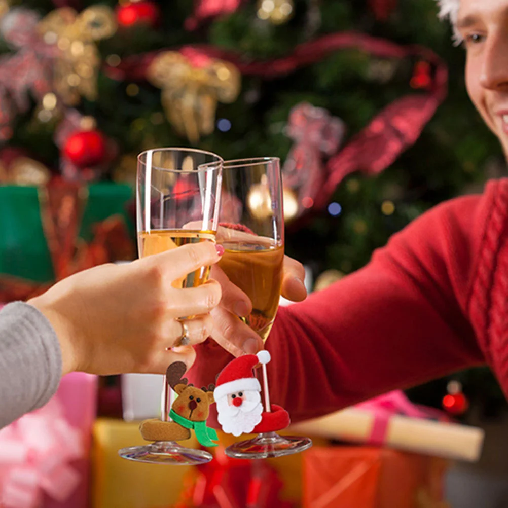 

Glass Christmas Markermarkers Charms Party Bottle Drink Decorations Supplies Identifier Tags Identifiers Accessoriesglasses