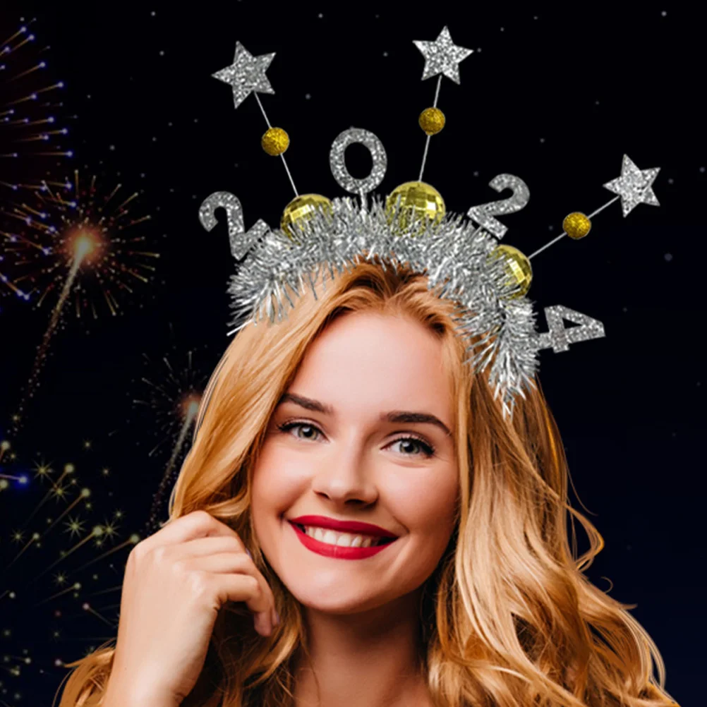 

Headdress New Year Hair Clasp 2024 New Year Headband Theme Party Hair Hoop