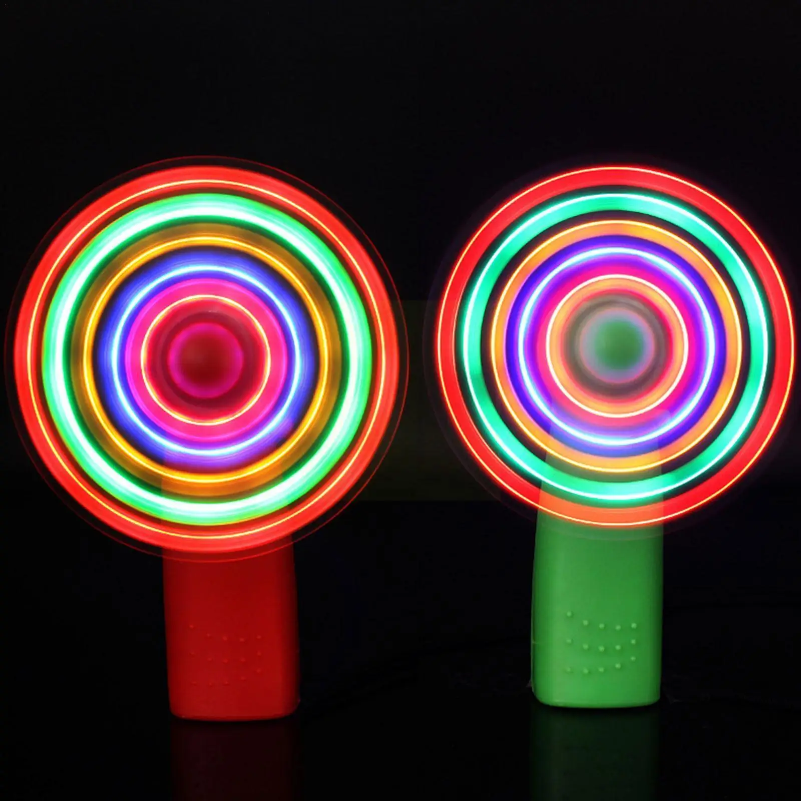 

Mini LED Led Glowing Fan Battery Operated Handheld Decoration Party Toy Flashing Fan Kid Light Light Colorful Flexible Gift Y9F6