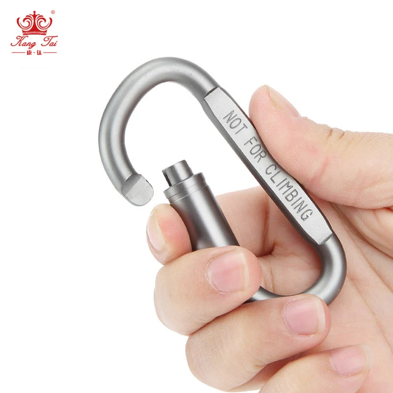 

Outdoor Survival D-ring Locking Carabiner Travel Kit Camping Equipment Screw Lock Hanging Hook Camp Mountaineering Gear